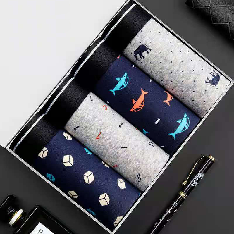 Boxer Brief Pack Cotton - 4 шт./лот, шорты-боксеры, мужское нижнее белье,