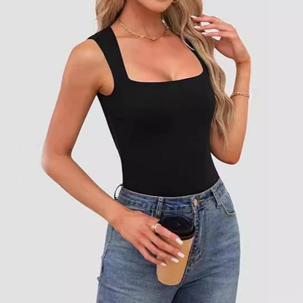 Женские топы-майки с квадратны – обзор и цена Tank Top Ribbed
