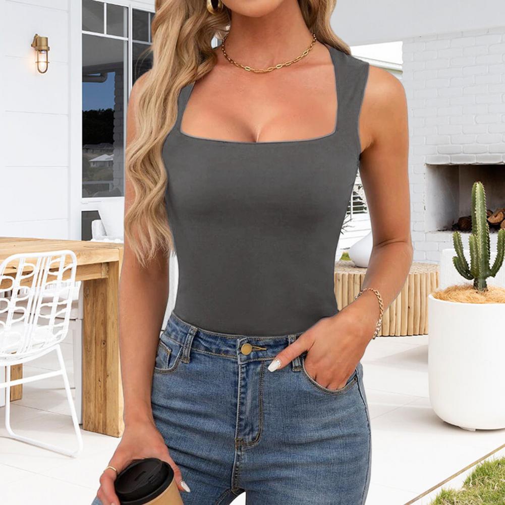 Женские топы-майки с квадратны – обзор и цена Tank Top Ribbed